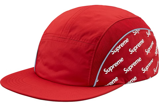 Supreme Diagonal Logo Side Panel Camp Cap 'Red'