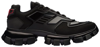 Prada Knit Cloudburst Thunder Knit Fabric Sneaker 'Black Red' (WMNS)