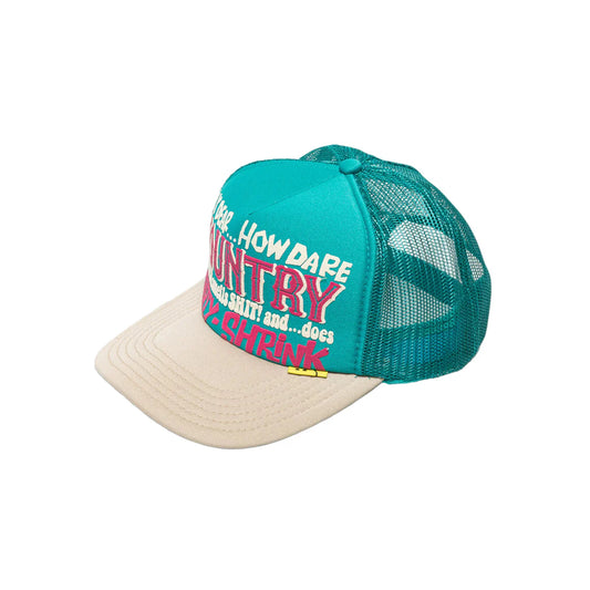 Kapital Kountry Dirty Shrink My Dear Track Cap 'Turquoise Beige'