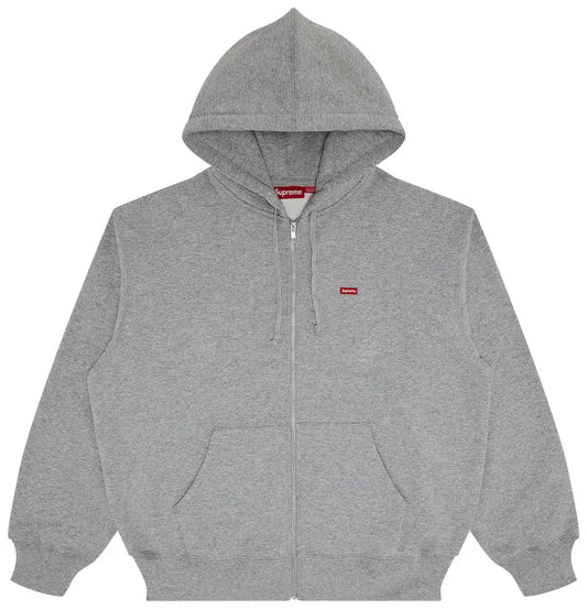Supreme Small Box Zip Up Hooded Sweatshirt 'Grey' FW25
