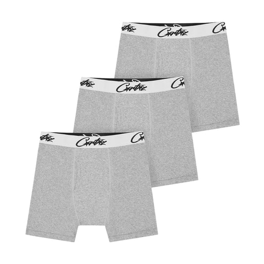 Corteiz Allstarz Boxers (3 Pack) 'Grey'