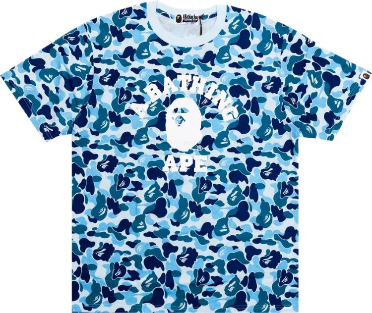 BAPE ABC Camo College Tee 'Blue'