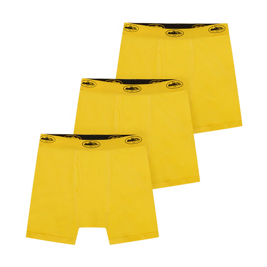 Corteiz Alcatraz Boxers (3 Pack) 'Yellow'