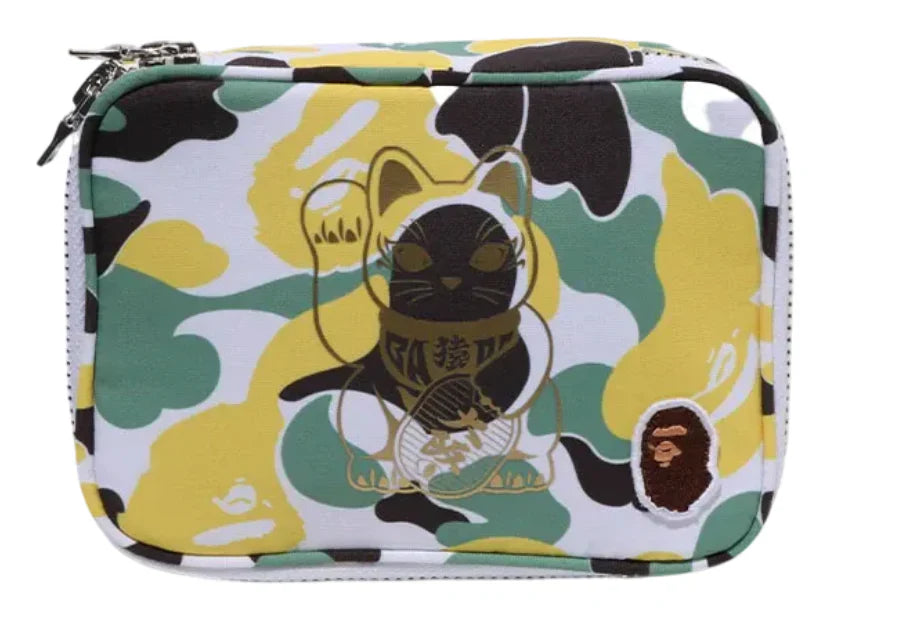 Bape Store Osaka Camo Amenity Pouch 'Yellow'