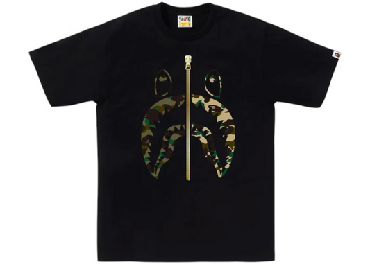 Bape 1st Camo Seperate Shark Tee 'Black'