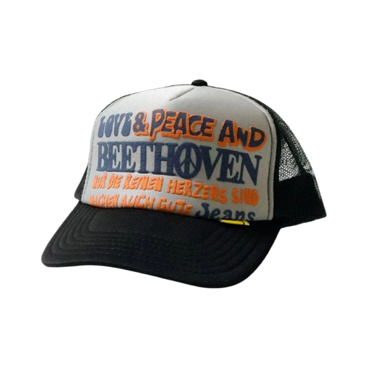 Kapital Love & Peace And Beethoven Track Cap 'Grey Black'