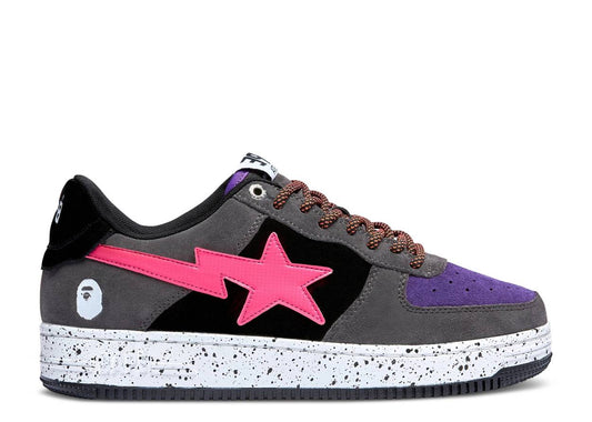 A Bathing Ape Bape Sta 'Black Grey Pink Suede'
