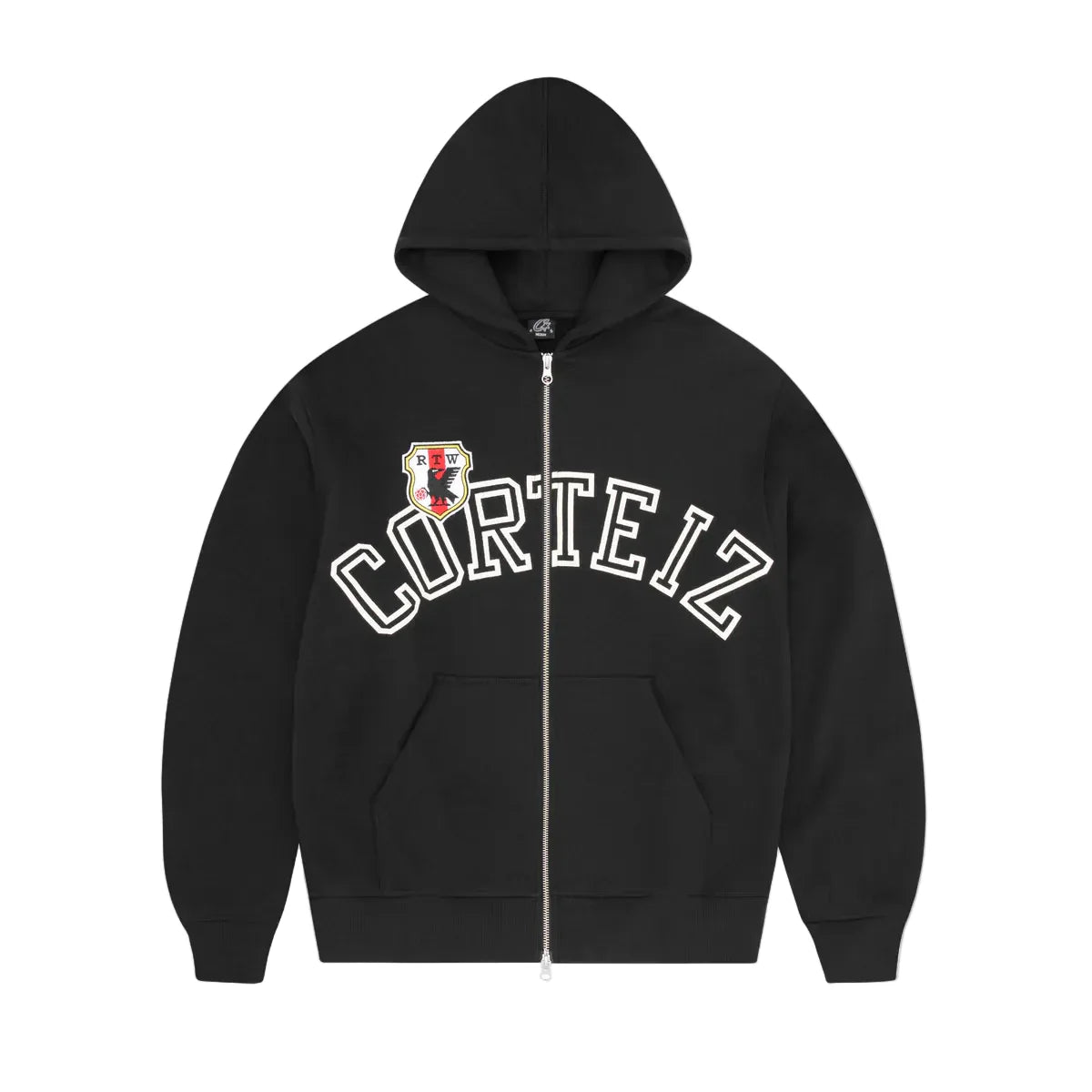 Corteiz Arch Shield Zip Hoodie 'Black'