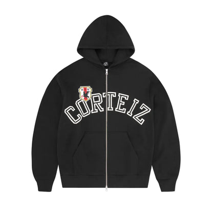 Corteiz Arch Shield Zip Hoodie 'Black'