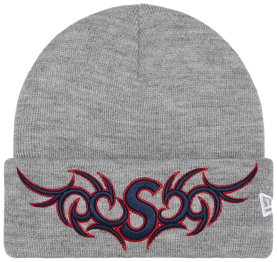 Supreme New Era Tribal S Logo Beanie 'Grey'