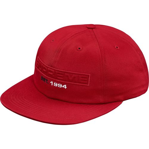 Supreme Embossed Logo 6-Panel Cap 'Red'
