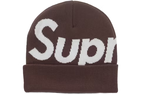 Supreme Big Logo Beanie 'Brown' FW25