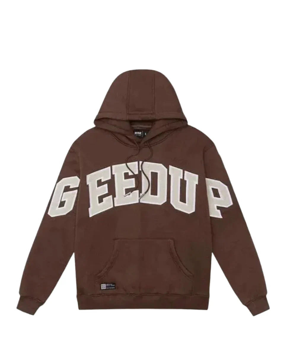 Geedup Team Logo Hoodie 'Brown White'