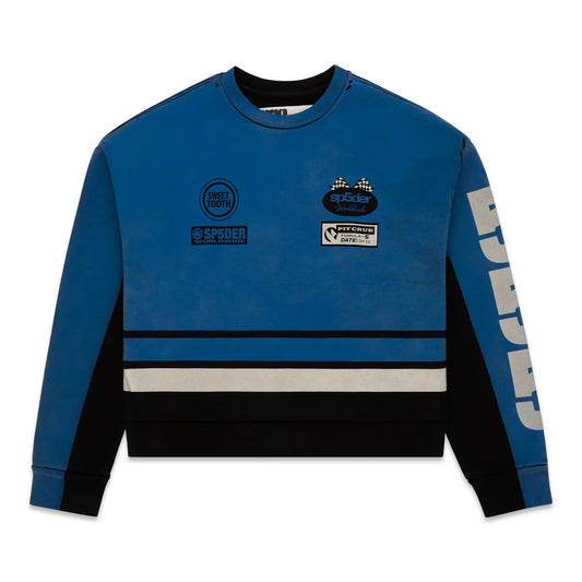 Sp5der Triple Five Crewneck 'Blue'