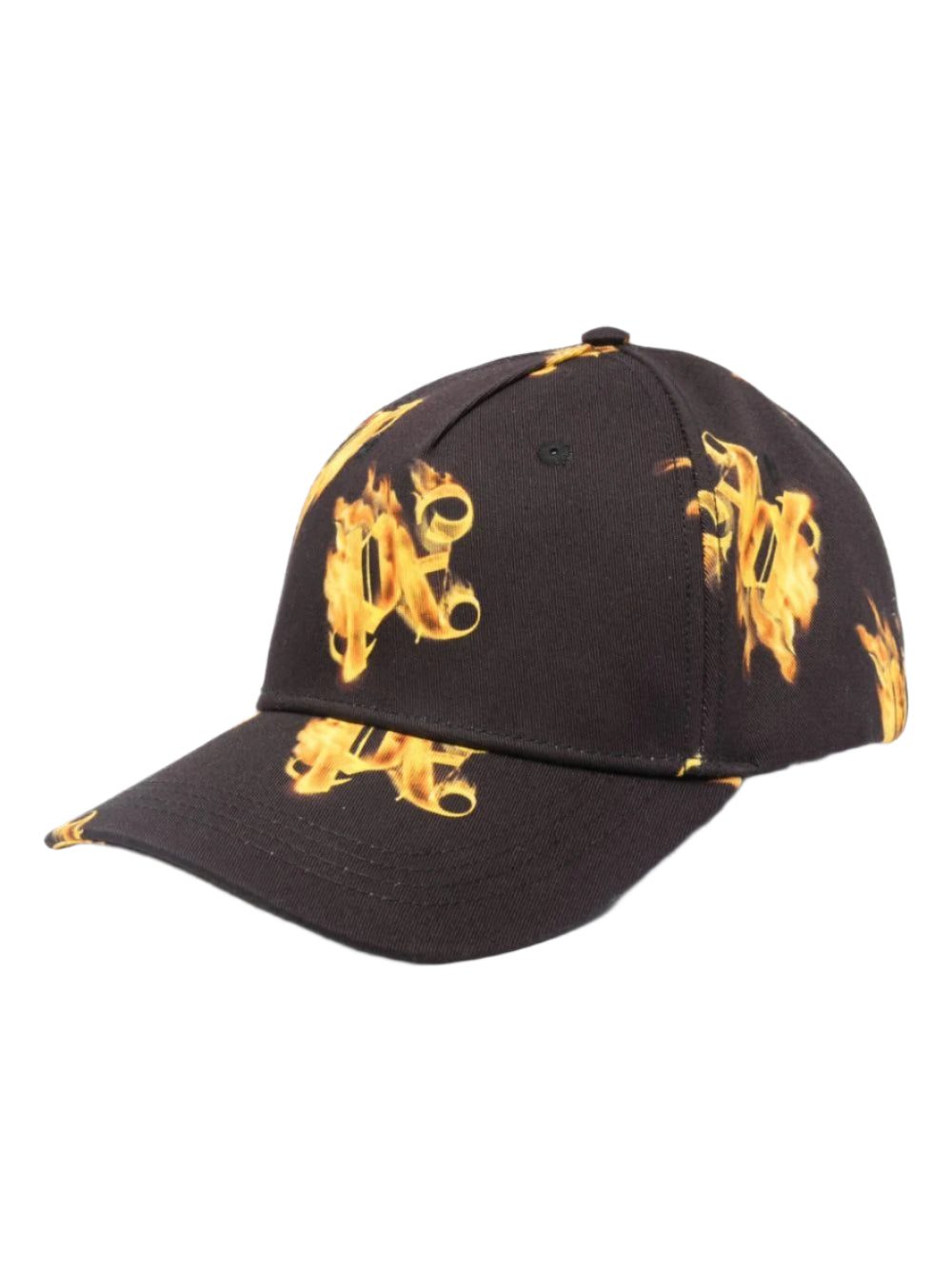 Palm Angels Burning Monogram Baseball Cap 'Black Gold'