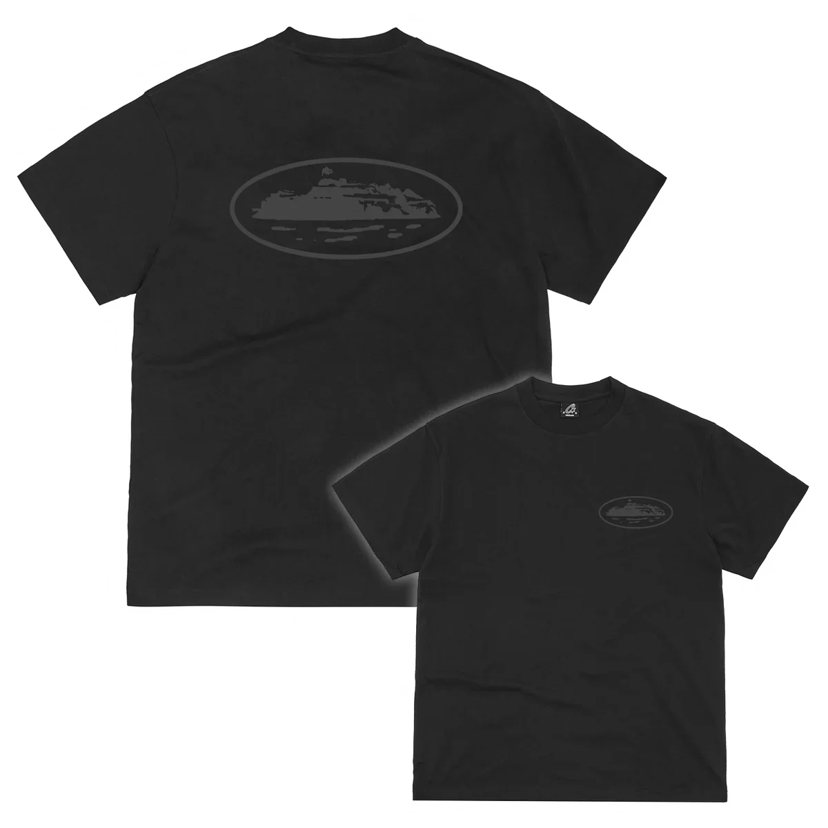 Corteiz OG Island Tee Reflective 'Triple Black'