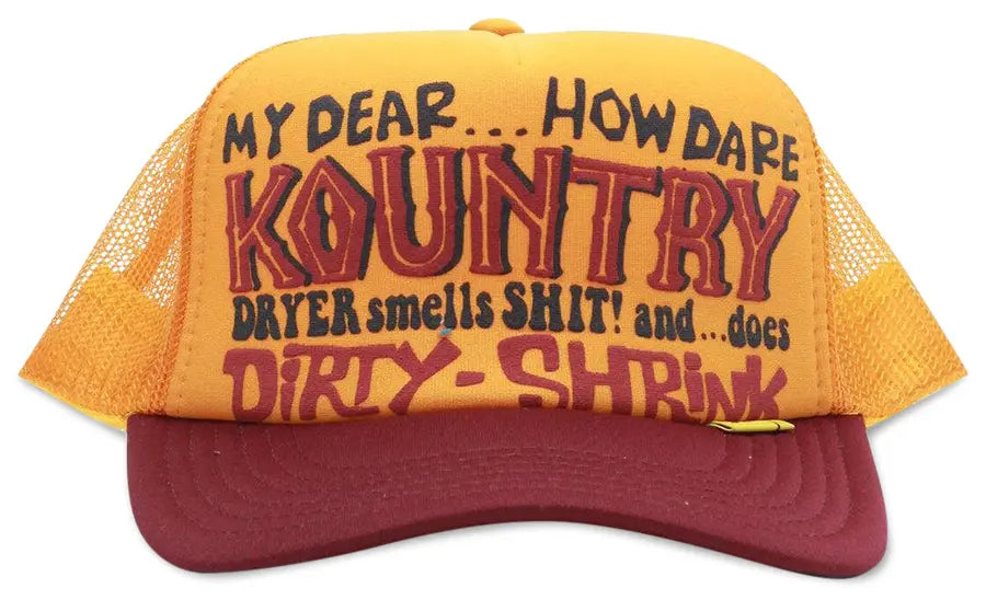 Kapital Kountry Dirty Shrink Track Cap 'Gold Red'