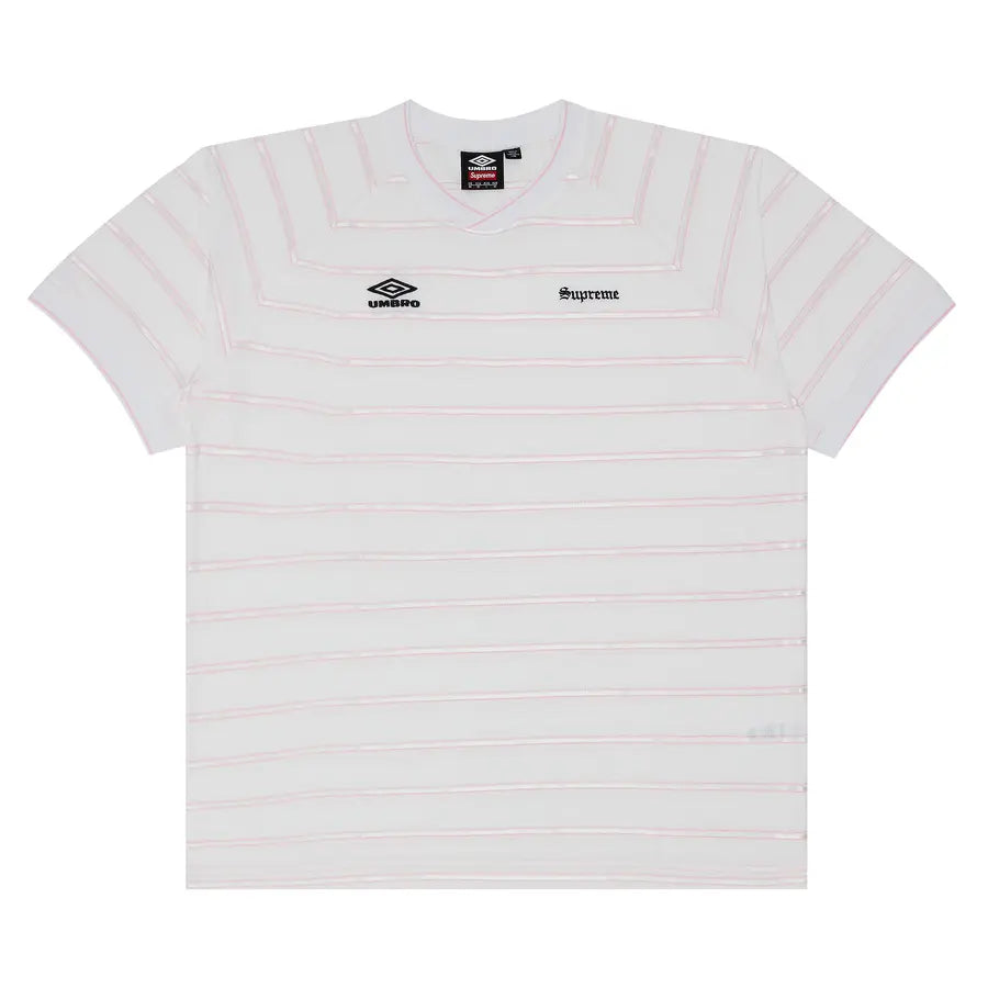 Supreme x Umbro Stripe Soccer Jersey 'White'