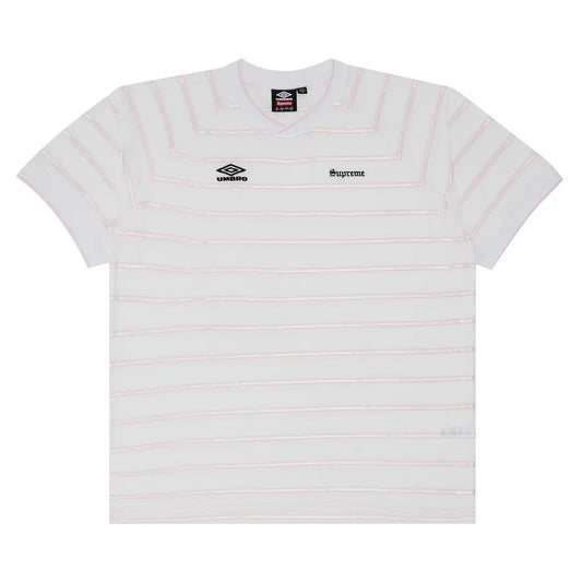 Supreme x Umbro Stripe Soccer Jersey 'White'