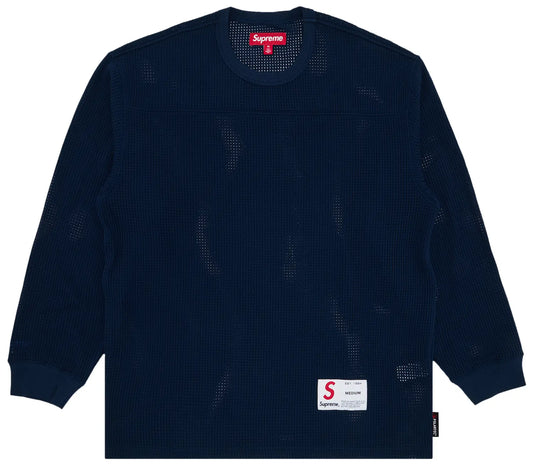 Supreme Polartec Mesh Long Sleeve Football Jersey 'Navy'