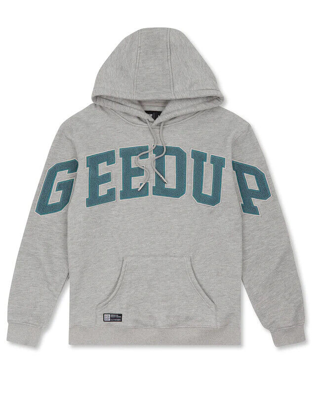 Geedup Team Logo Hoodie 'Grey Aqua'