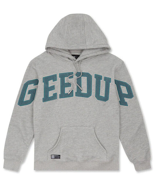 Geedup Team Logo Hoodie 'Grey Aqua'