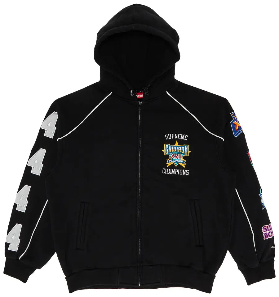 Supreme Playoffs Zip Up Hooded Sweatshirt 'Black'