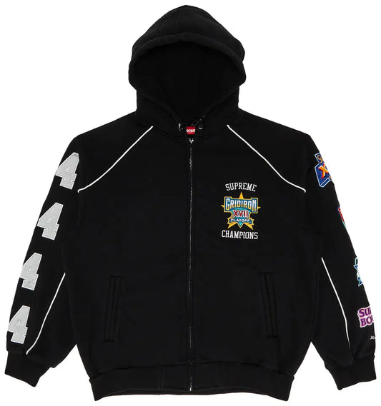 Supreme Playoffs Zip Up Hooded Sweatshirt 'Black'