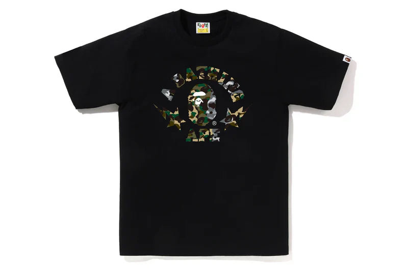 Bape 1st Camo Crazy STA College Tee 'Black'