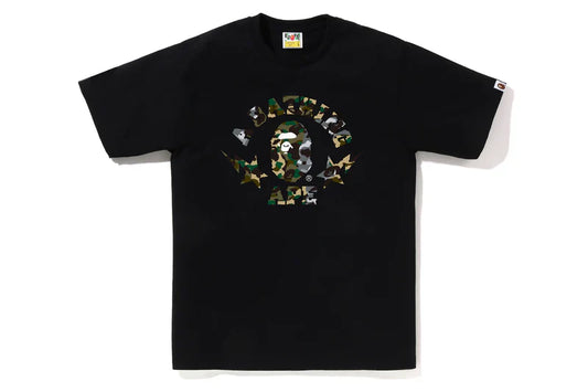 Bape 1st Camo Crazy STA College Tee 'Black'