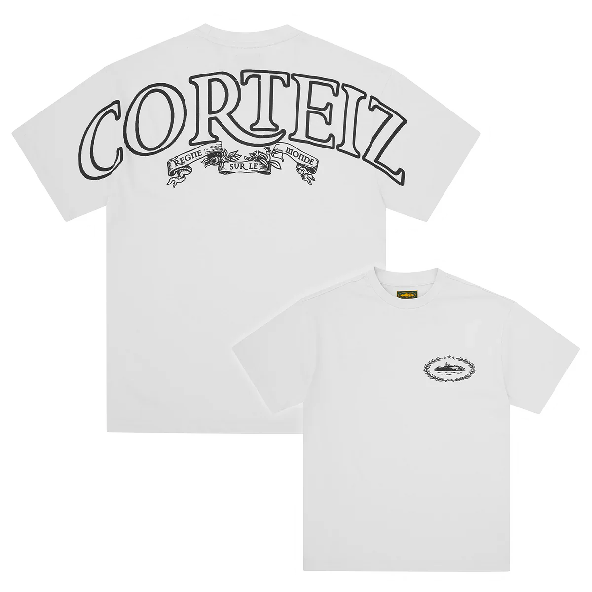Corteiz Royale Heavyweight Tee 'White Black'