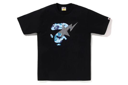 Bape ABC Camo Face Sta Tee 'Black Blue'