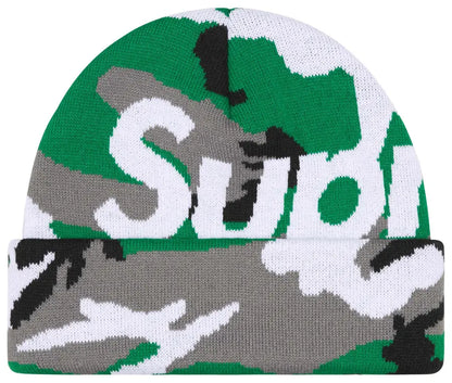 Supreme Camo Big Logo Beanie 'Green Camo'