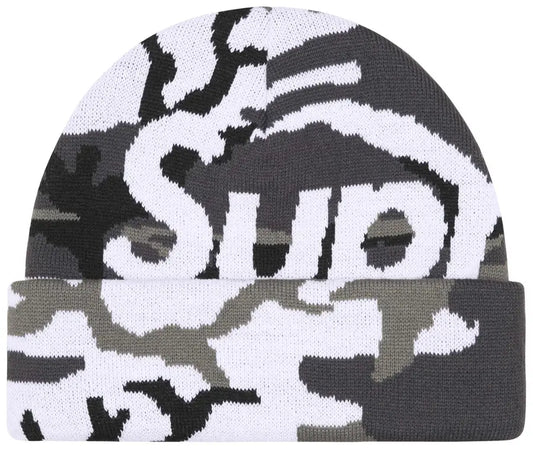Supreme Camo Big Logo Beanie 'Snow Camo'