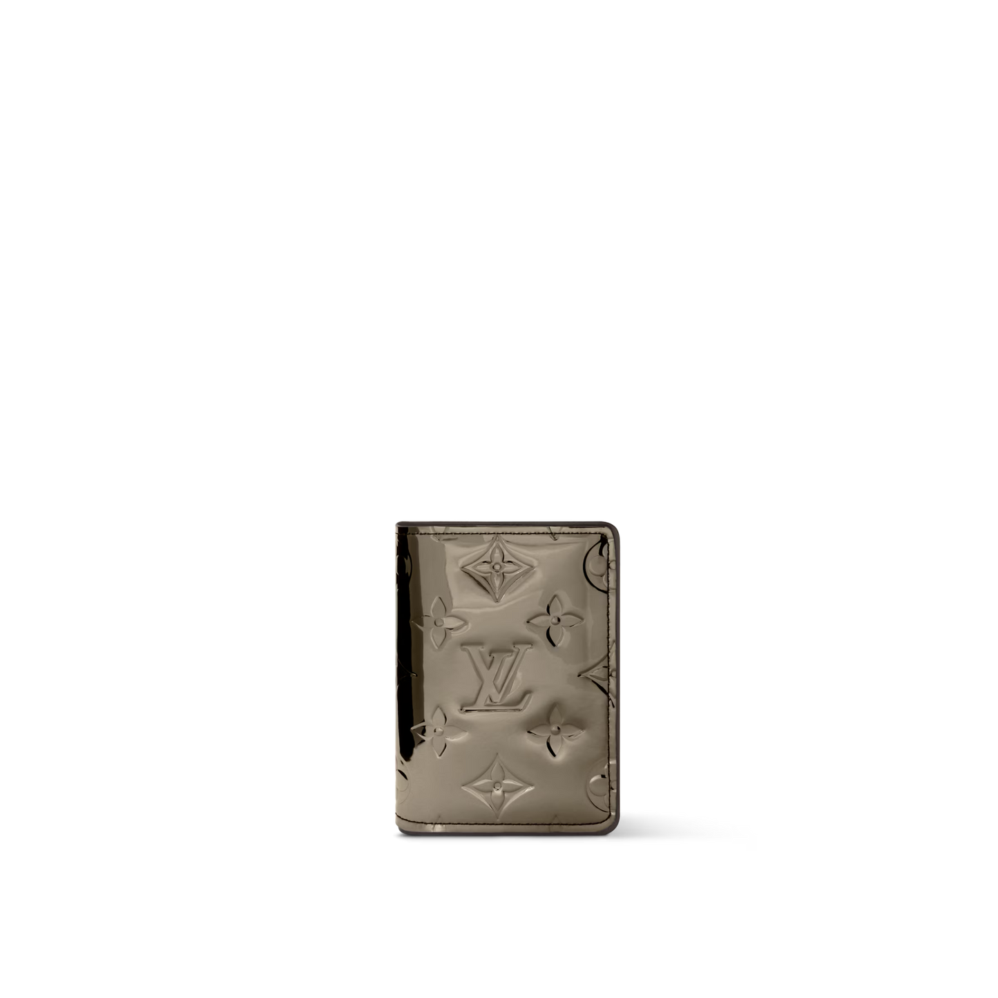 Louis Vuitton Pocket Organiser 'Monogram Mirror Coated Canvas Gunmetal'