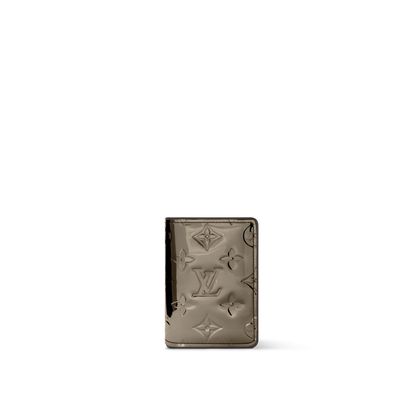 Louis Vuitton Pocket Organiser 'Monogram Mirror Coated Canvas Gunmetal'
