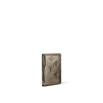 Louis Vuitton Pocket Organiser 'Monogram Mirror Coated Canvas Gunmetal'