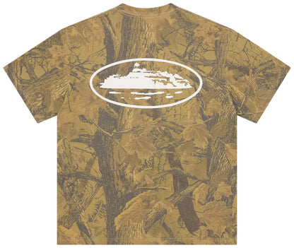 Corteiz Alcatraz Puff Print Tee 'Forest Camo'