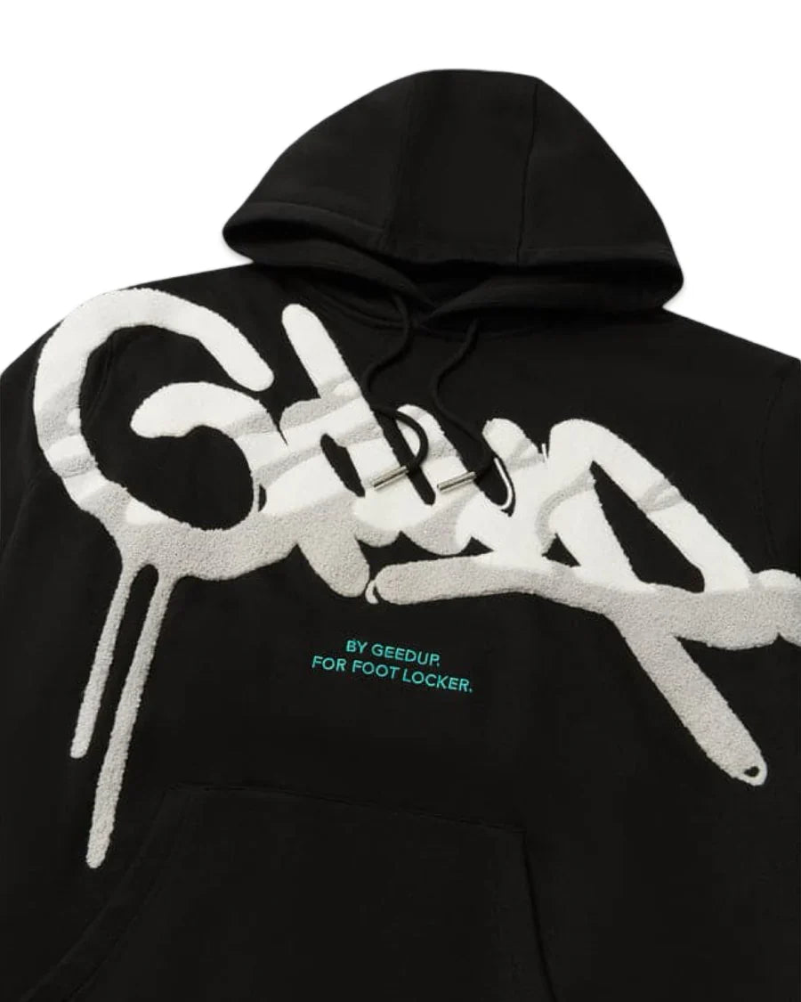 Geedup x Foot Locker Handstyle Hoodie 'Black White Grey'