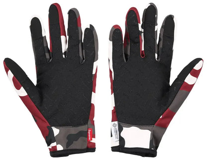 Supreme Windstopper Zip Gloves 'Red Camo' FW26