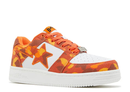 Heron Preston x A Bathing Ape Bapesta Low 'Orange Camo'