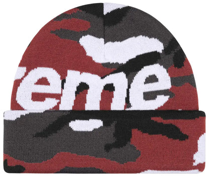 Supreme Camo Big Logo Beanie 'Red Camo'