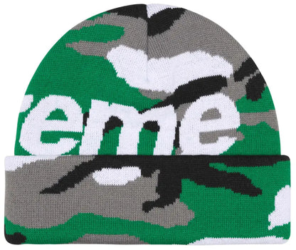 Supreme Camo Big Logo Beanie 'Green Camo'