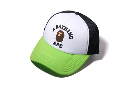Bape College Mesh Cap 'White Lime' (Cap Clip Included)
