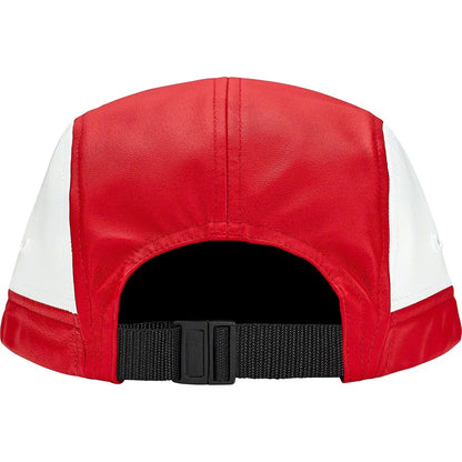 Supreme 2-Tone Leather Camp Cap 'Red' FW19