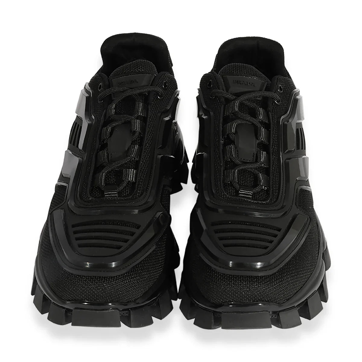 Prada Knit Cloudburst Thunder Knit Fabric Sneaker 'Black Red' (WMNS)