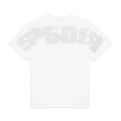 Sp5der Rhinestone Silk Tee 'White'