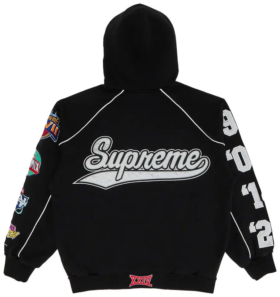 Supreme Playoffs Zip Up Hooded Sweatshirt 'Black'