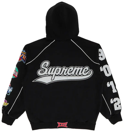 Supreme Playoffs Zip Up Hooded Sweatshirt 'Black'