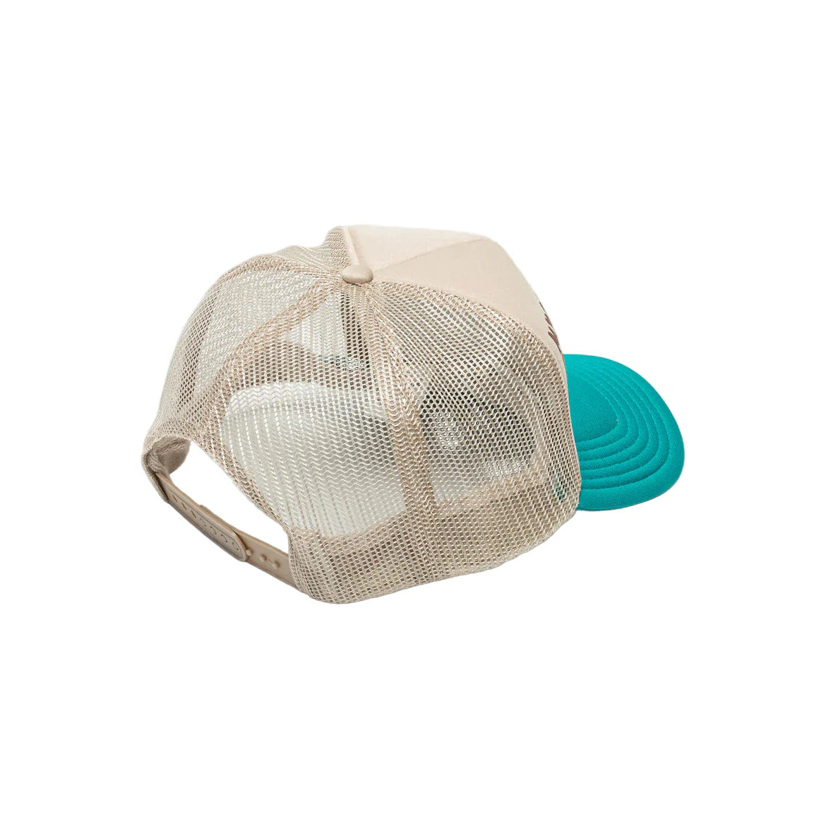 Kapital Kountry Dirty Shrink My Dear Trucker Cap 'Beige Turquoise'